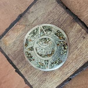 Vintage Taxco Mexico Sterling Silver Turquoise Brooch Boho Southwestern